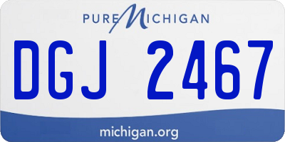 MI license plate DGJ2467