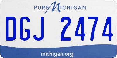 MI license plate DGJ2474