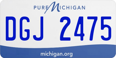 MI license plate DGJ2475