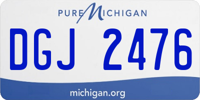 MI license plate DGJ2476