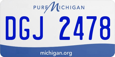 MI license plate DGJ2478