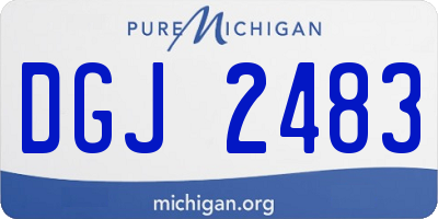 MI license plate DGJ2483