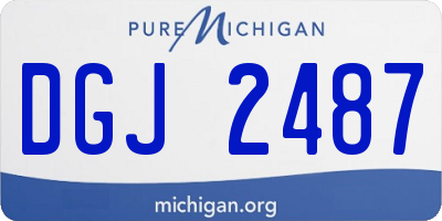 MI license plate DGJ2487
