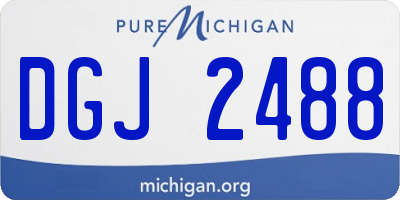 MI license plate DGJ2488