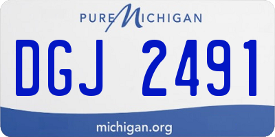 MI license plate DGJ2491