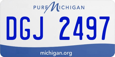 MI license plate DGJ2497