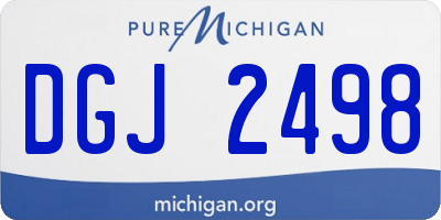 MI license plate DGJ2498