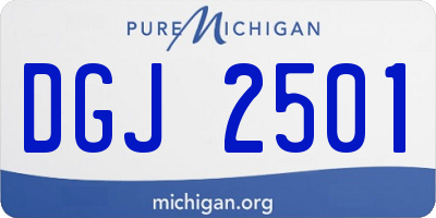 MI license plate DGJ2501