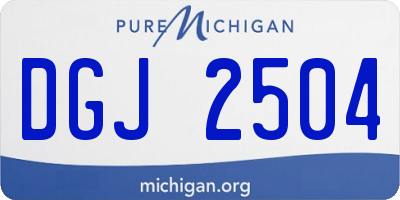 MI license plate DGJ2504