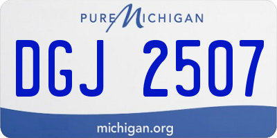 MI license plate DGJ2507