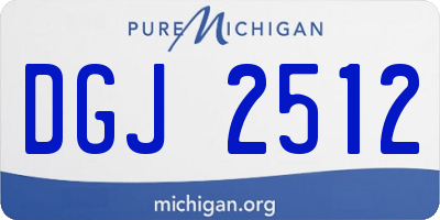 MI license plate DGJ2512