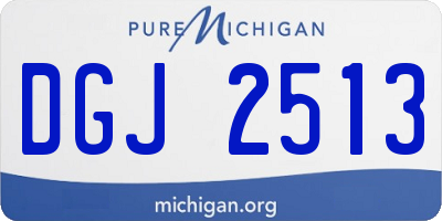 MI license plate DGJ2513