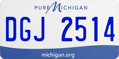 MI license plate DGJ2514