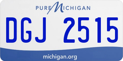MI license plate DGJ2515