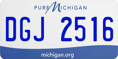 MI license plate DGJ2516
