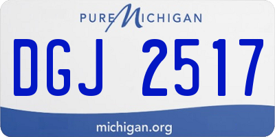 MI license plate DGJ2517