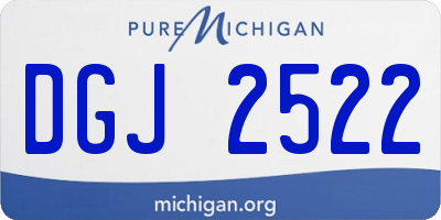 MI license plate DGJ2522