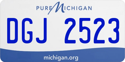 MI license plate DGJ2523