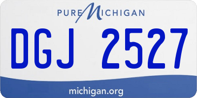 MI license plate DGJ2527