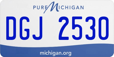 MI license plate DGJ2530
