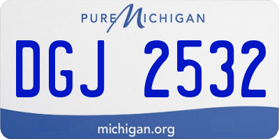 MI license plate DGJ2532