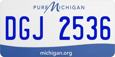 MI license plate DGJ2536