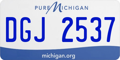MI license plate DGJ2537