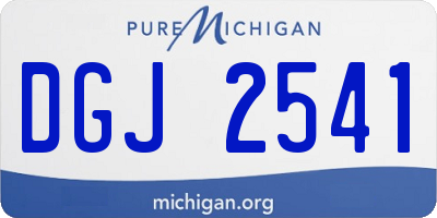 MI license plate DGJ2541