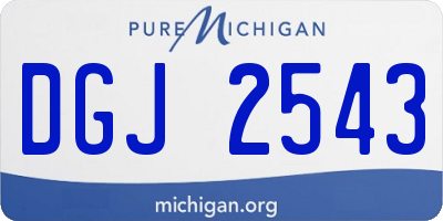 MI license plate DGJ2543