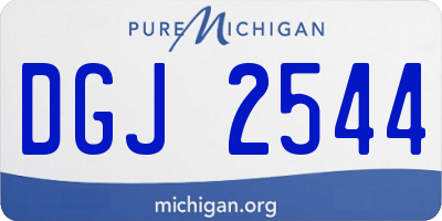 MI license plate DGJ2544