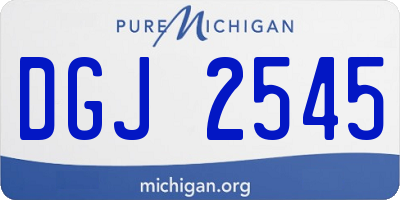MI license plate DGJ2545