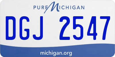 MI license plate DGJ2547