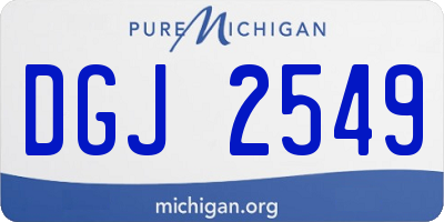 MI license plate DGJ2549