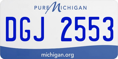 MI license plate DGJ2553