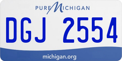 MI license plate DGJ2554