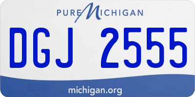 MI license plate DGJ2555