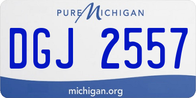 MI license plate DGJ2557
