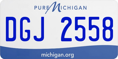 MI license plate DGJ2558