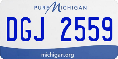 MI license plate DGJ2559