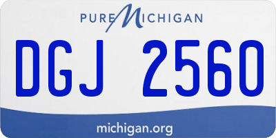 MI license plate DGJ2560