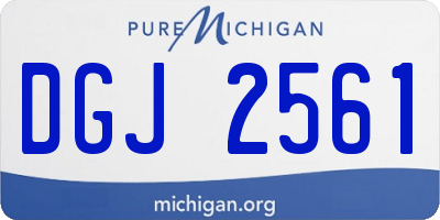 MI license plate DGJ2561