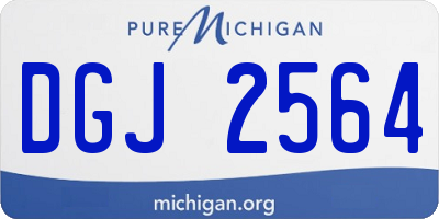 MI license plate DGJ2564