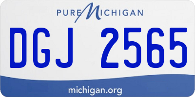 MI license plate DGJ2565