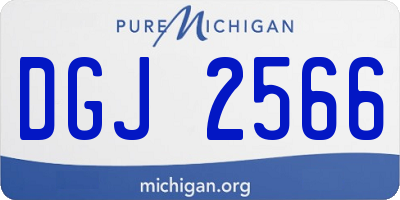MI license plate DGJ2566