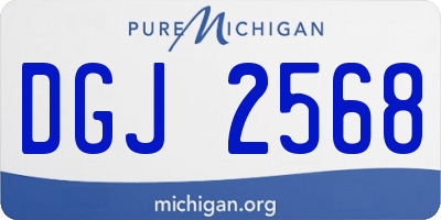 MI license plate DGJ2568