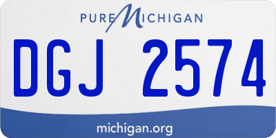 MI license plate DGJ2574