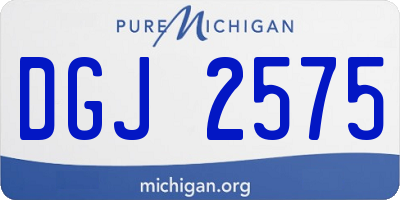 MI license plate DGJ2575