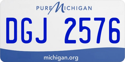 MI license plate DGJ2576