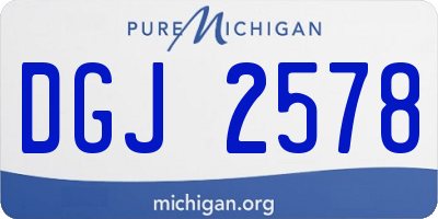 MI license plate DGJ2578