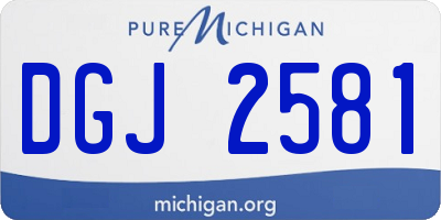MI license plate DGJ2581